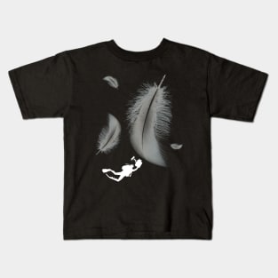 Taucher mit Federn Kids T-Shirt